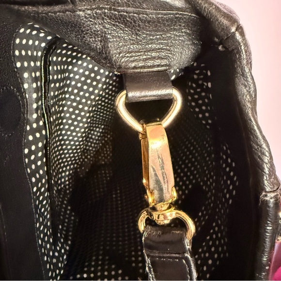 Kate Spade Black Leather Zipper Convertible Crossbody shoulder handbag - Picture 7 of 10